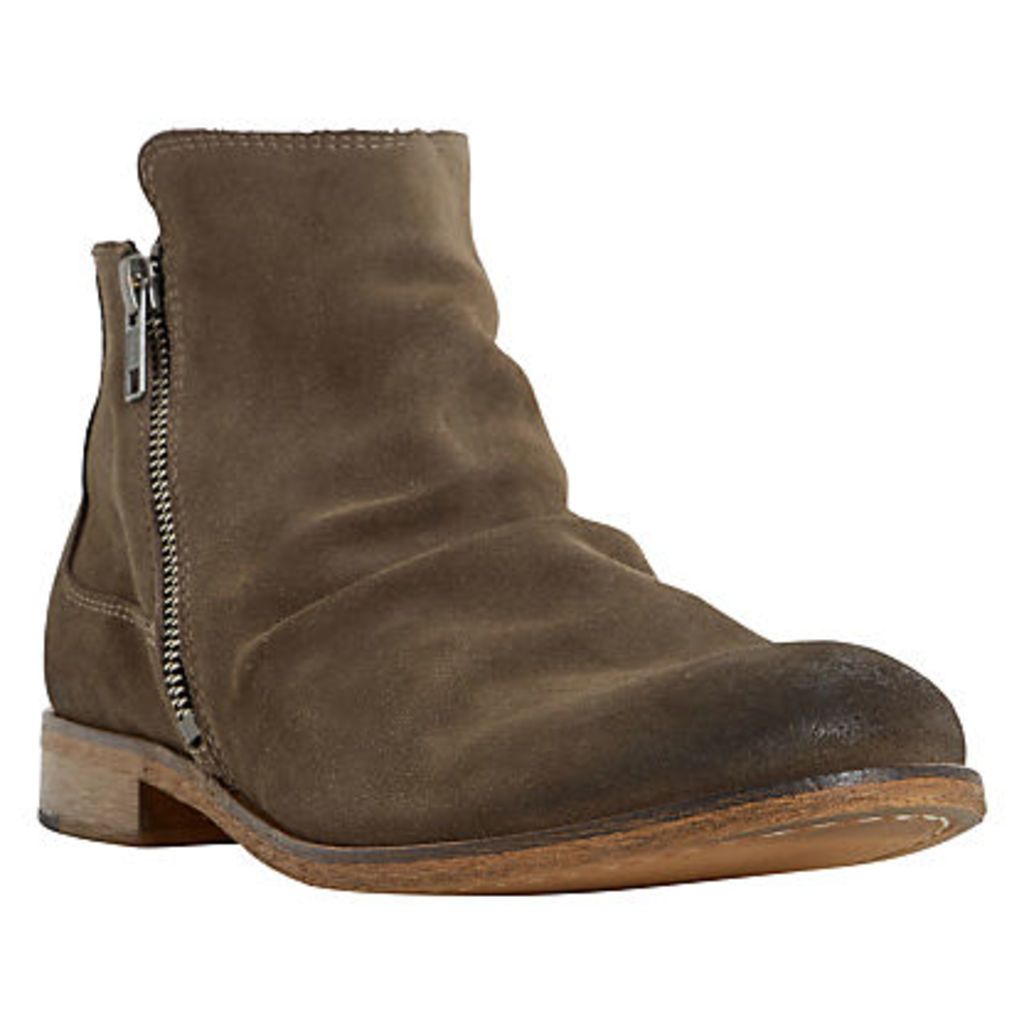 Dune Cinder Double Zip Boots, Taupe
