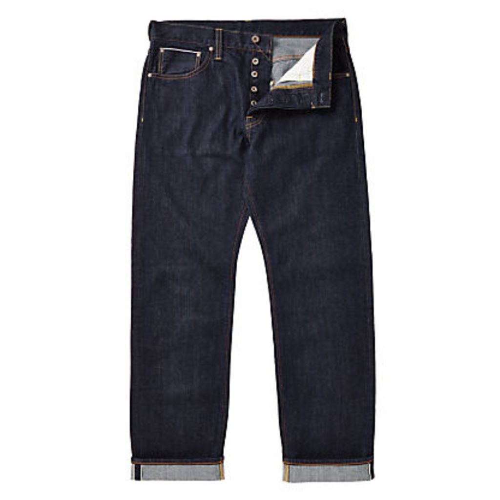 JOHN LEWIS & Co. Washed Japanese Selvedge Denim Jeans, Blue
