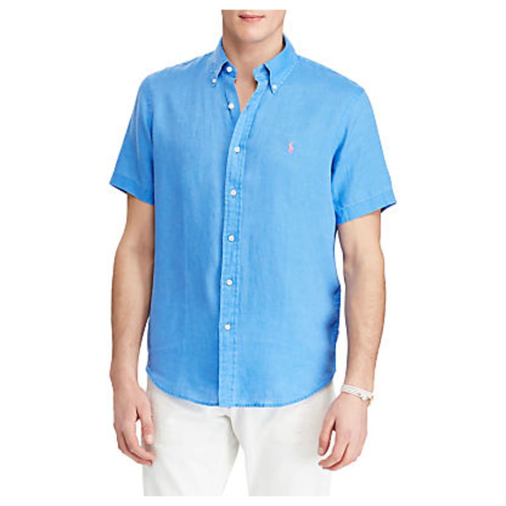 Polo Ralph Lauren Short Sleeve Slim Fit Button-Down Point Collar Shirt