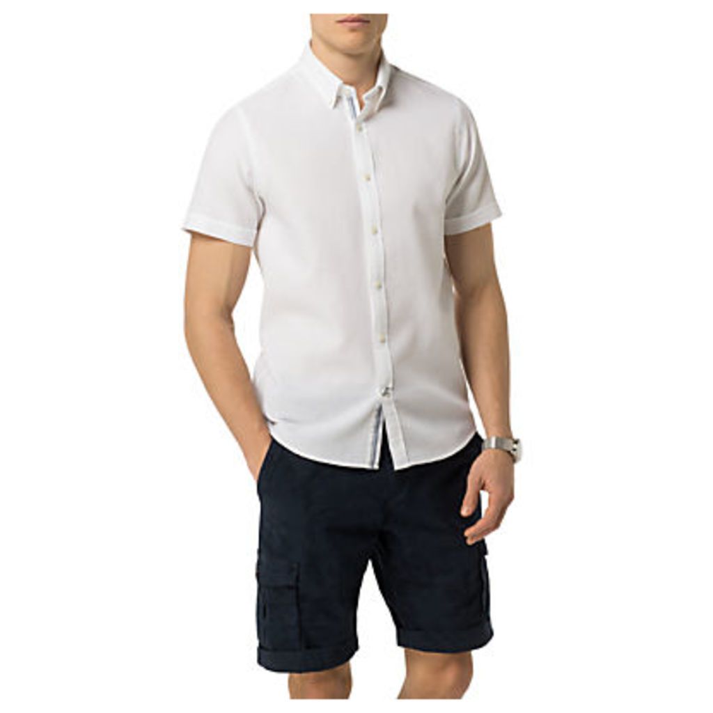 Tommy Hilfiger Dobby Short Sleeve Shirt, Bright White