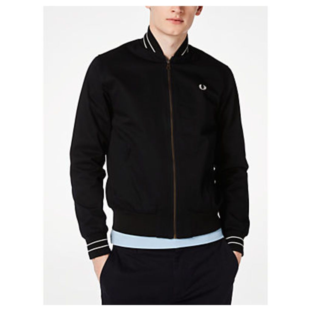 Fred Perry Cotton Bomber Jacket, Black