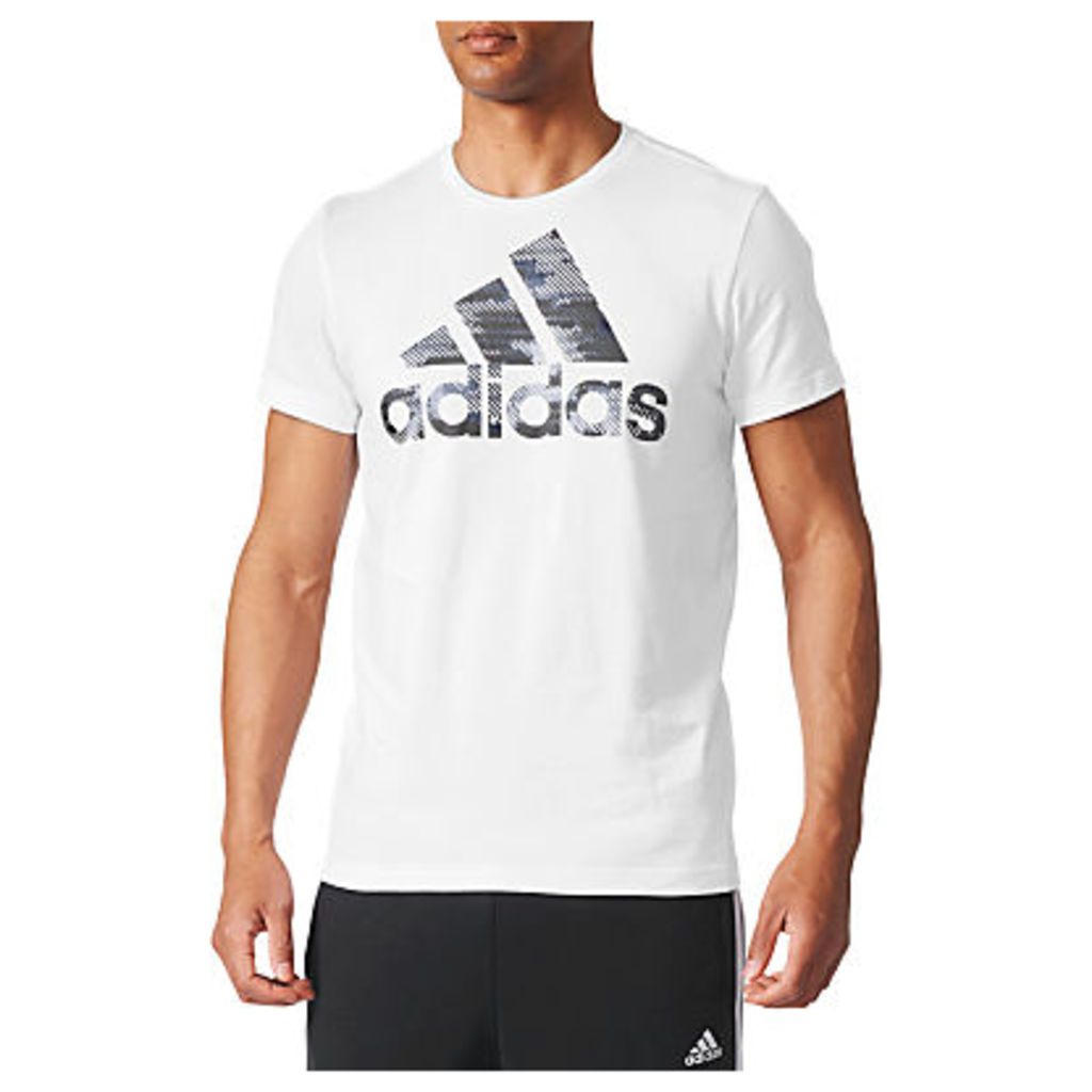 Adidas Essentials Badge of Sport Foil Logo T-Shirt, White