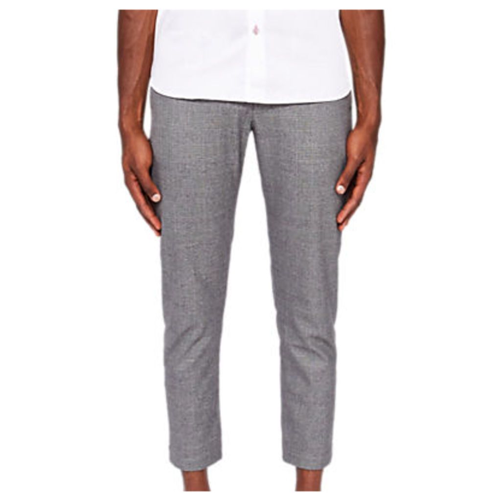 Ted Baker Chkcrop Checked Trousers, Mid Grey