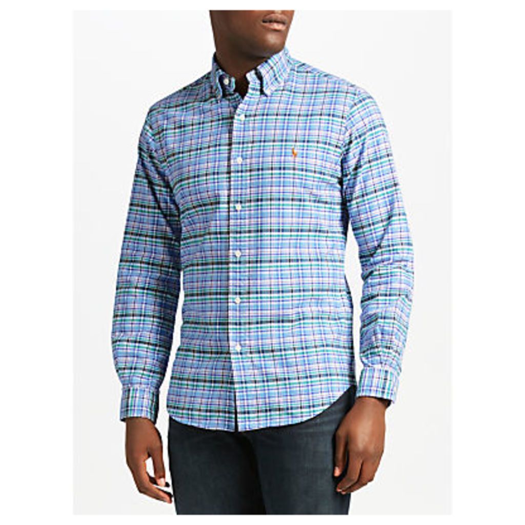 Polo Ralph Lauren Long Sleeve Sports Shirt, Multi Blue/Lavender