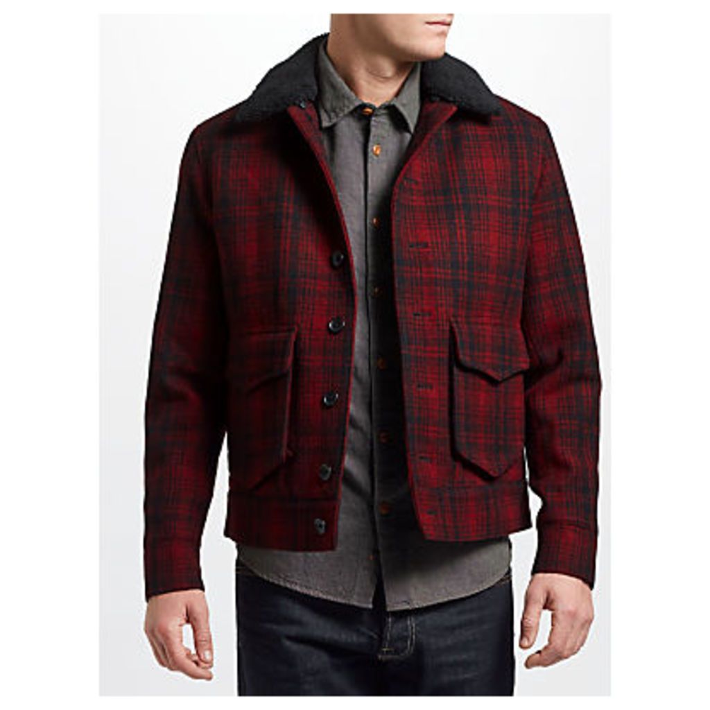 JOHN LEWIS & Co. Wool Check Lumber Jacket, Red