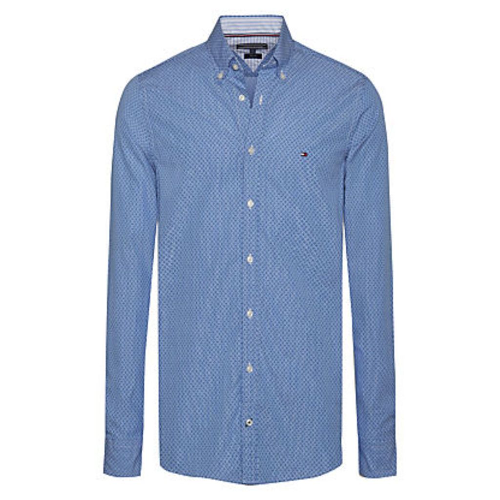 Tommy Hilfiger Dot Print Long Sleeve Shirt, Blue
