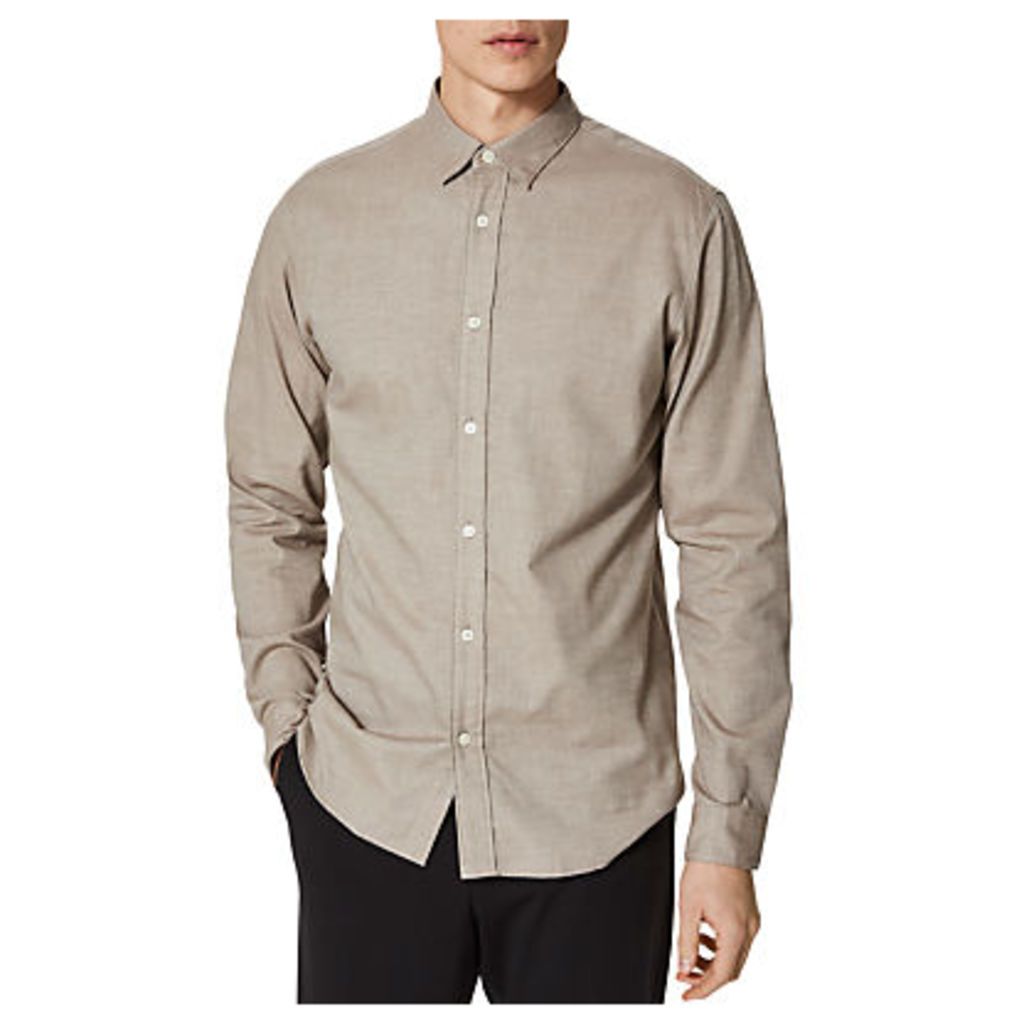 Selected Homme One Sal Long Sleeve Shirt, Walnut Brown