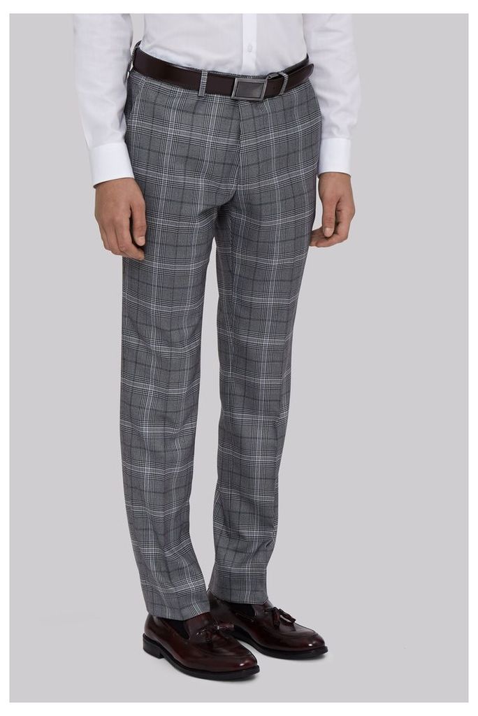 Moss London Skinny Fit Grey Bold Prince Of Wales CheckTrousers