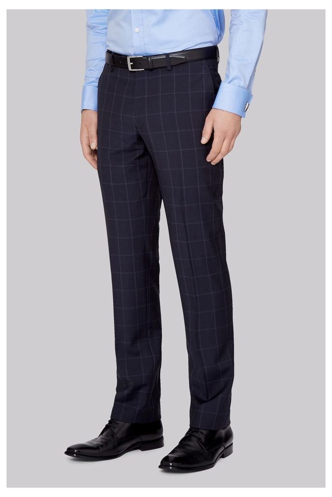 Moss 1851 Tailored Fit Ink Check Trousers