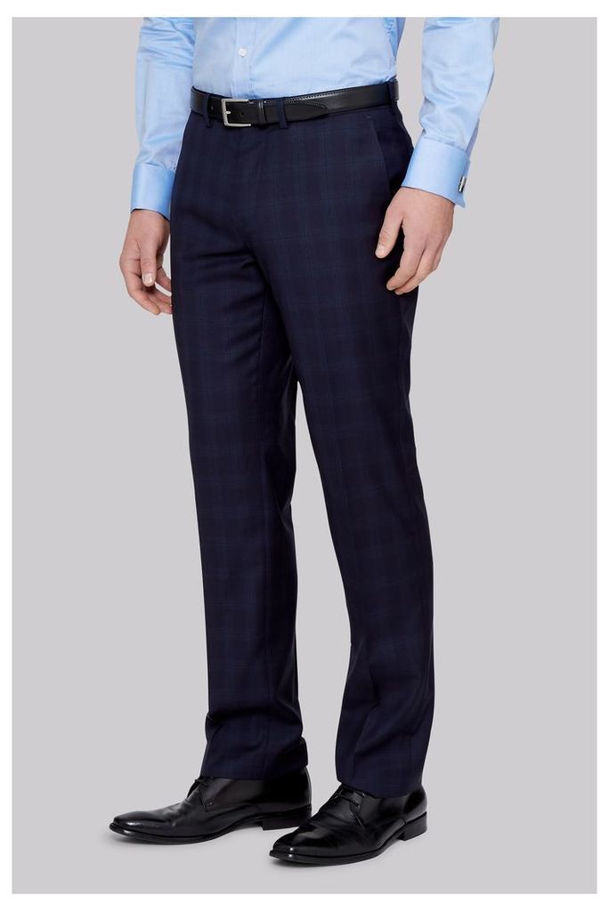 Moss 1851 Tailored Fit Ink Check Trousers