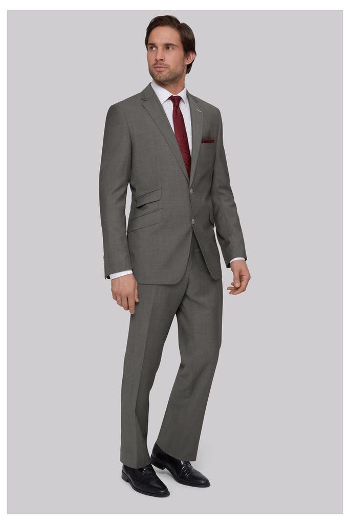 Moss Bros Regular Fit Grey Twill Suit