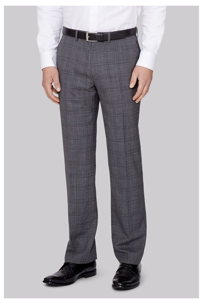 Moss 1851 Italian Tailored Fit Grey Prince of Wales CheckTrousers