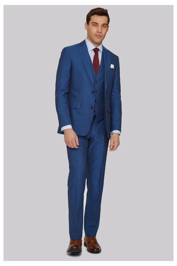 Moss 1851 Tailored Fit Peacock Blue Jacket