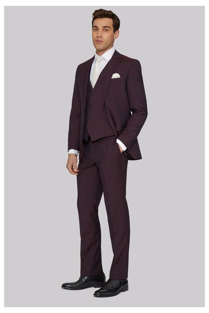 Moss 1851 Tailored Fit Burgundy Jacket