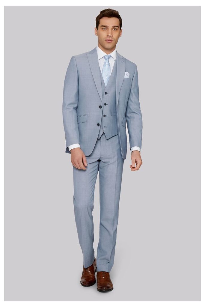 Moss 1851 Tailored Fit Ice Blue Jacket