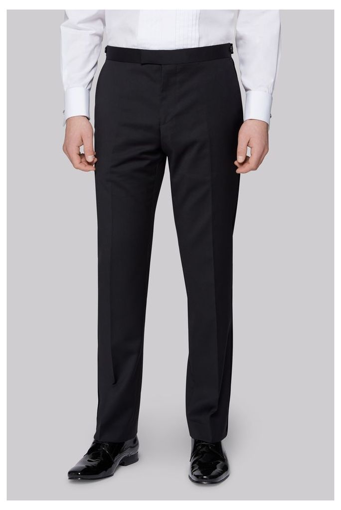 Moss 1851 Black Tailored Fit Performance Dress Trousers