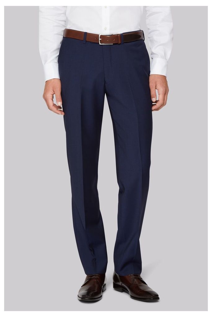 Hardy Amies Tailored Fit Blue Trouser