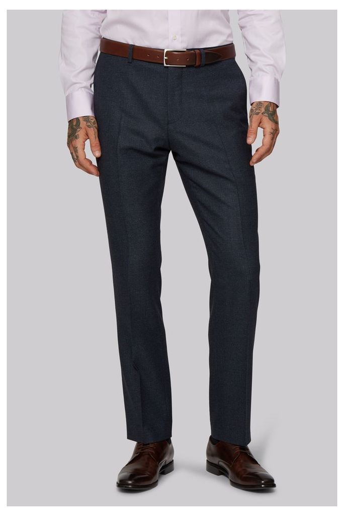 Moss 1851 Tailored Fit Ink Texture Trousers