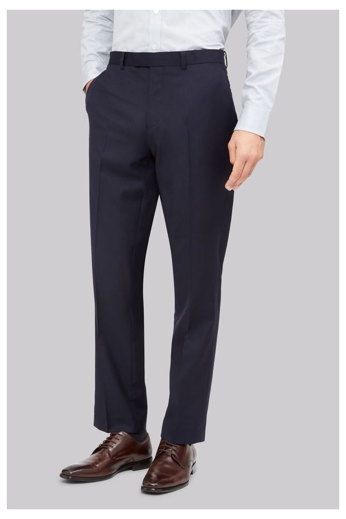 Hardy Amies Tailored Fit Navy Trousers