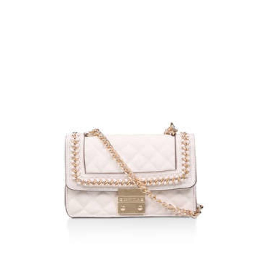 Womens Carvela Bailey Quilted Chain Bag, No Size, Cream Combination