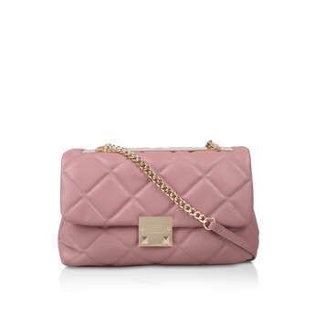Women's Cross Body Bag Blush Quilted Bailey Large Soft