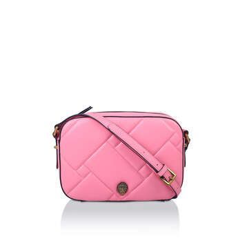 Women's Cross Body Bag Pink Leather Quilted Kensington