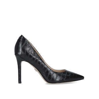 Womens Sam Edelman Hazel Pump 90Black Stiletto Heel Court Shoes, 4 UK