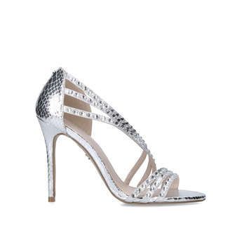 Womens Carvela Goliathmetallic Silver Embellished Heels, 8 UK