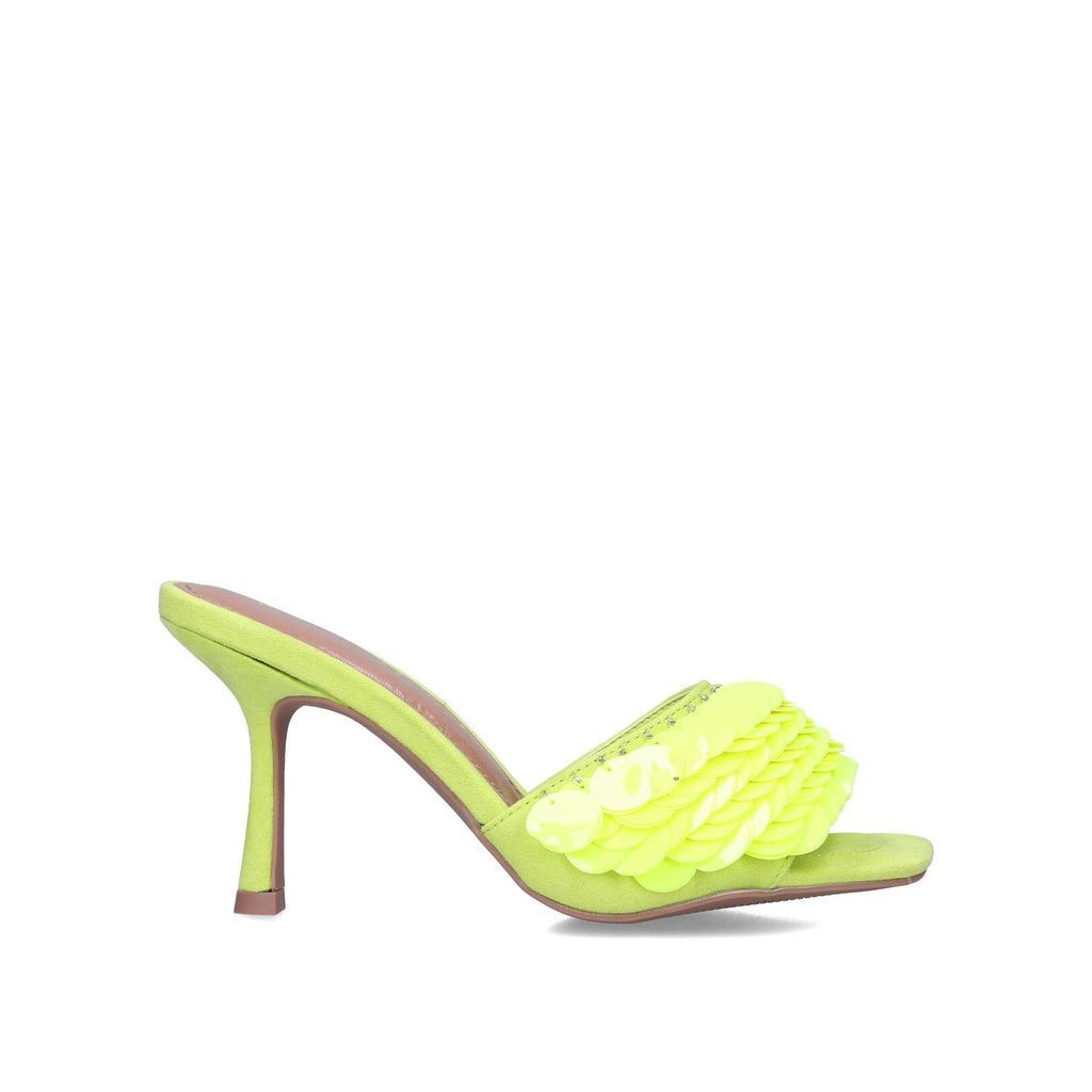 Women's Heels Lime Sequin Flashy