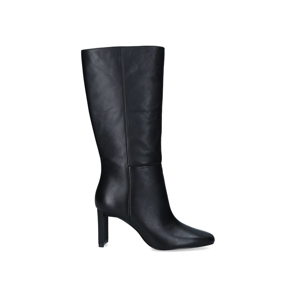Lille Aldo Black Leather High Ankle Boots