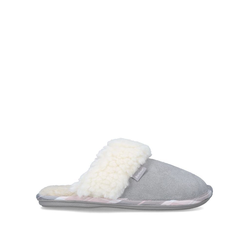 Lydia Barbour Grey Closed Toe Slippers