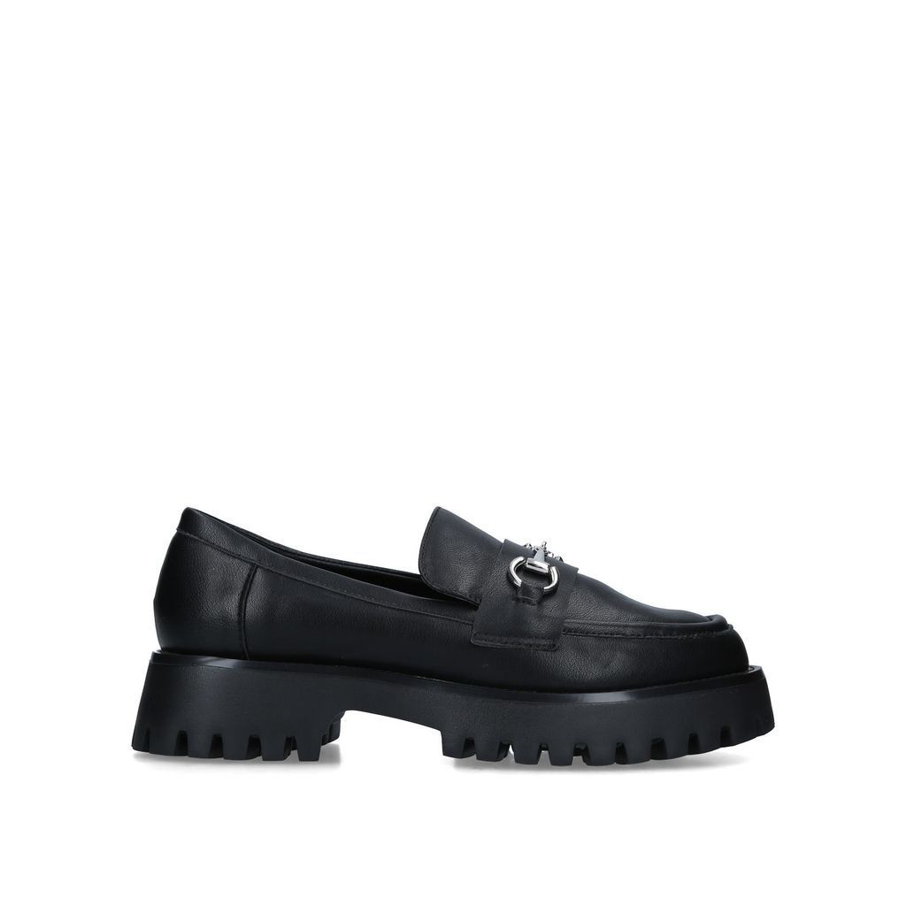 Clueless Call It Spring Black Chunky Loafers