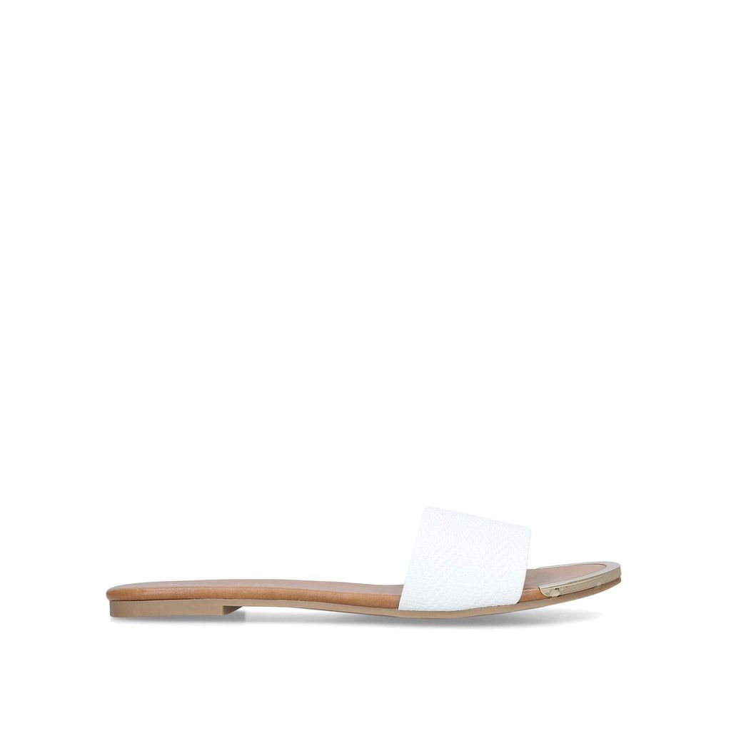 Women's Slider Sandals White Zelda