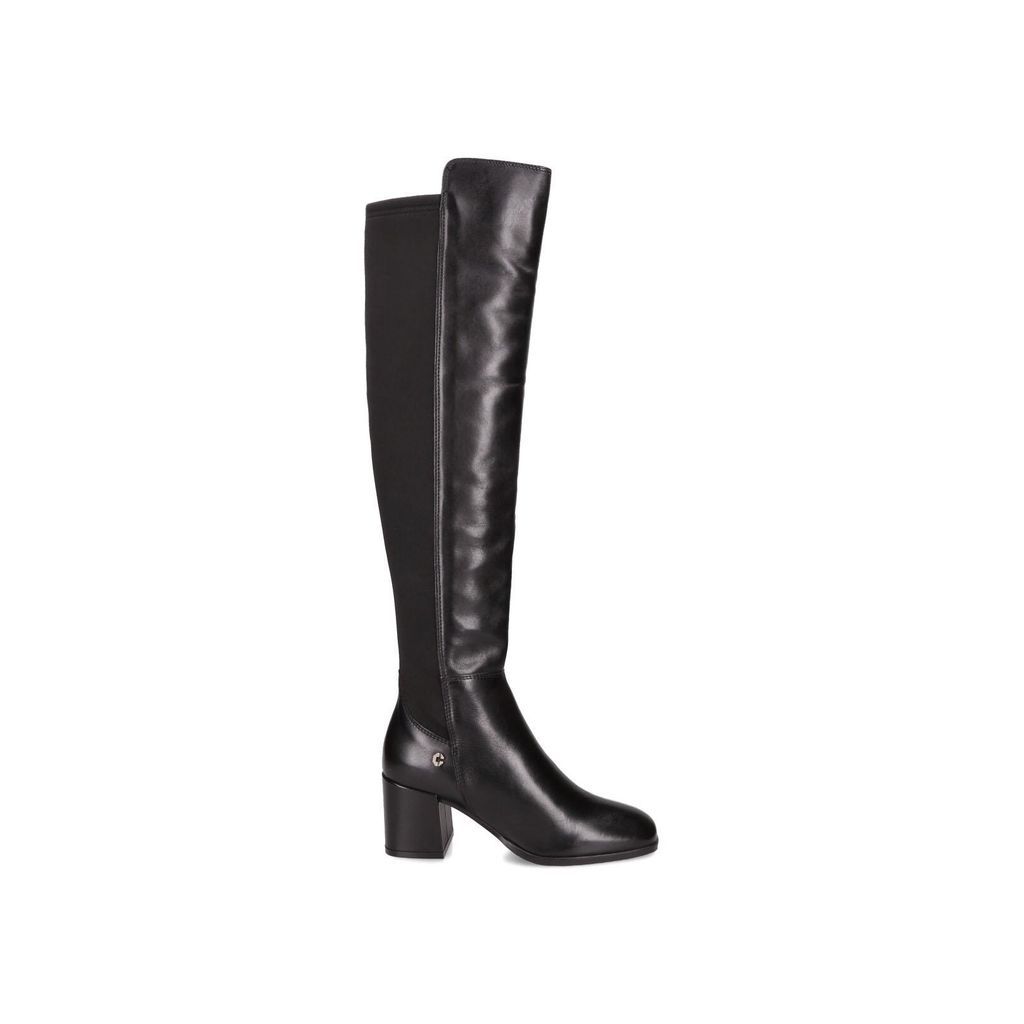 Carvela Women's Over The Knee Boots Black Leather Soothe
