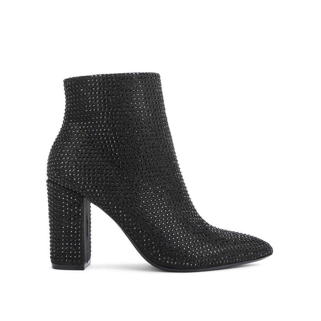 Women's Ankle Boot Black Crystal Shone Ankle Boot