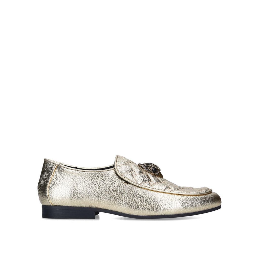 Women's Formal Loafers Gold Leather Holly Eagle