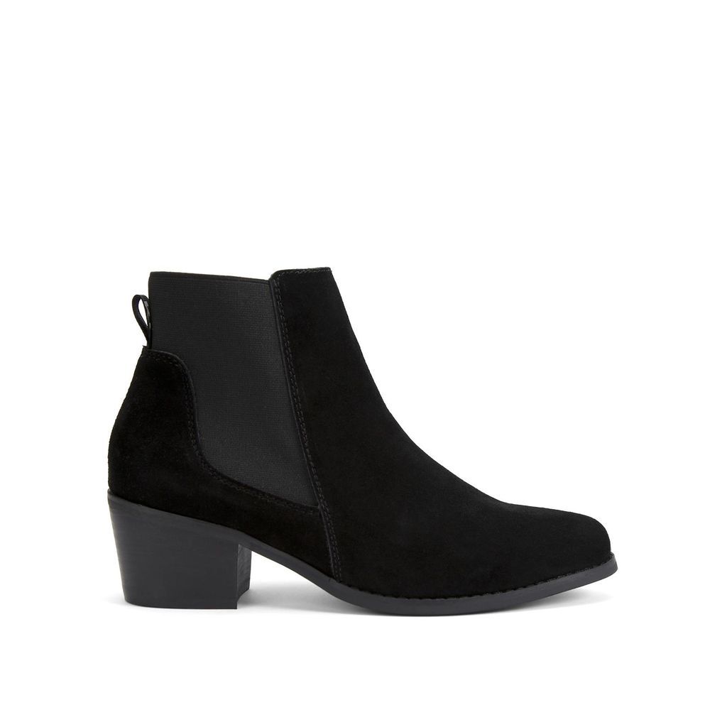 Women's Ankle Boots Black Suede Spider