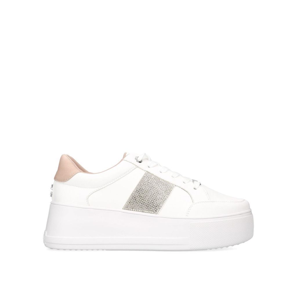 Women's Trainers White Synthetic Jive Lace Up
