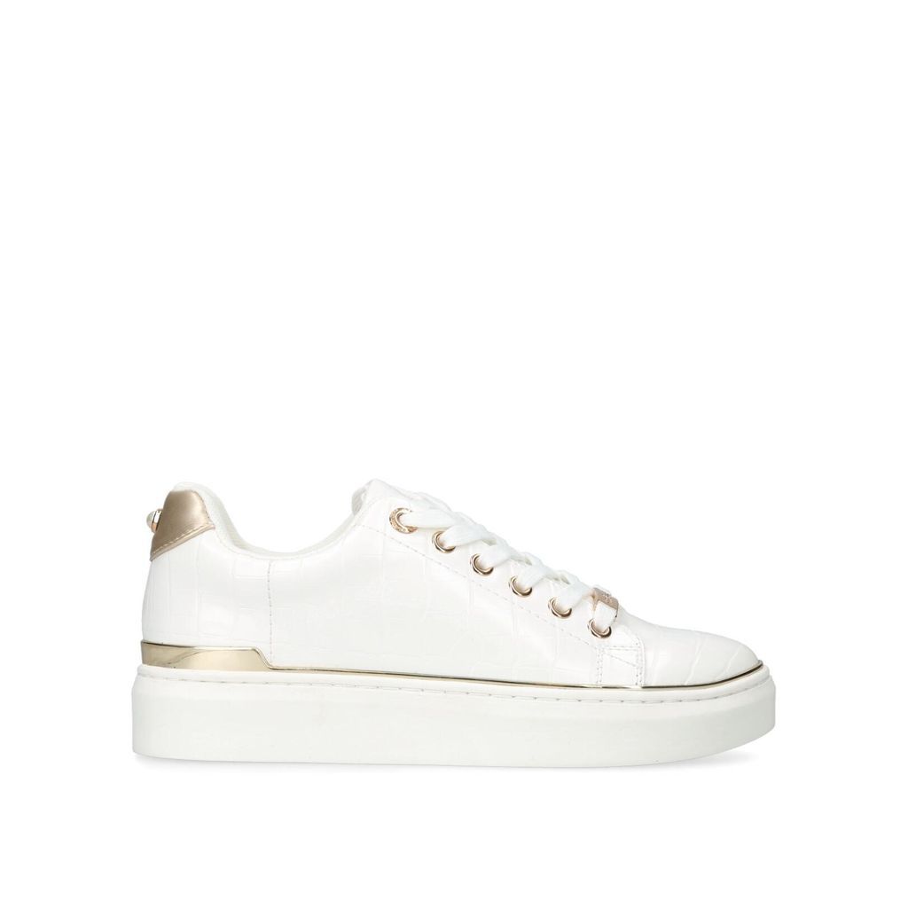 Women's Trainers White Croc Print Low top Kiral