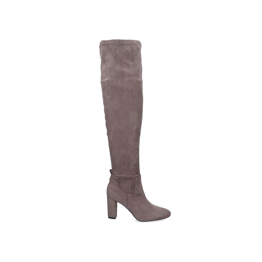 Women's Over The Knee Boot Taupe Suedette Hallie