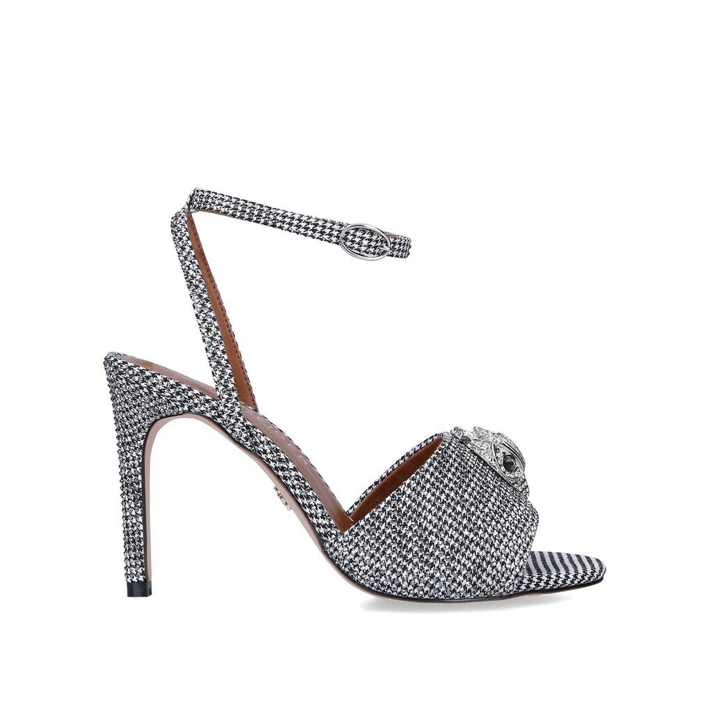 Women's Heels Silver Fabric Kensington Sandal
