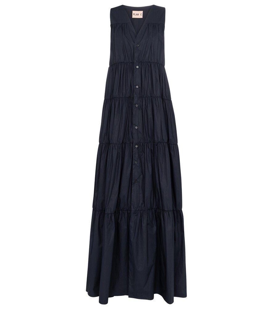 Sleeveless cotton maxi dress