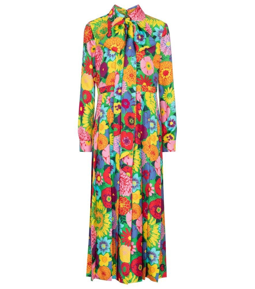 x Ken Scott floral silk maxi dress