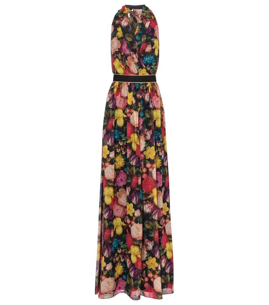 Paggio floral silk maxi dress