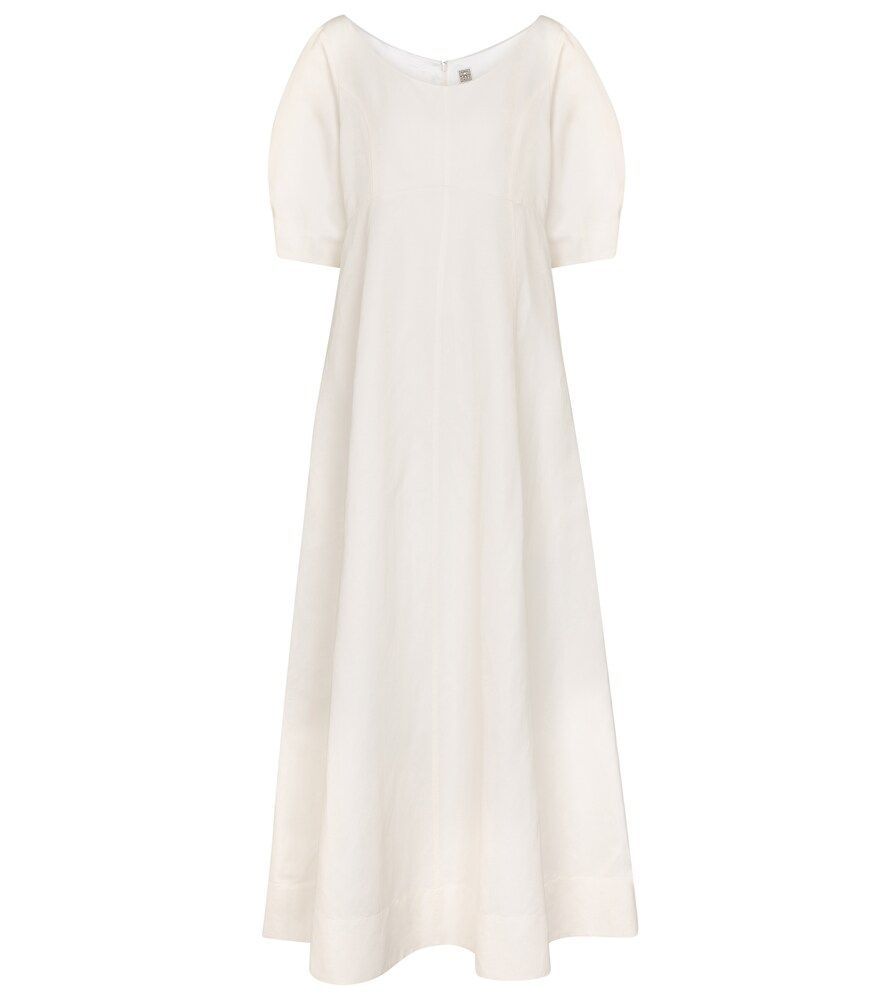 Exclusive to Mytheresa - Linen and cotton-blend midi dress