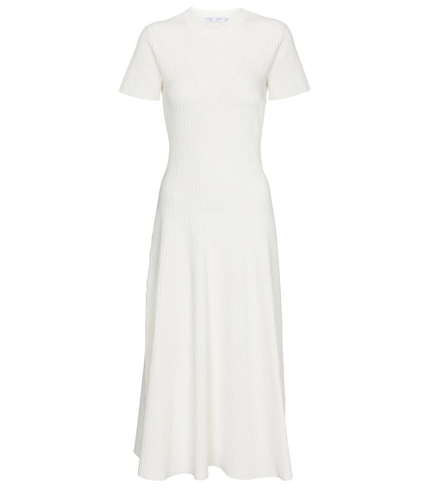 White Label ribbed-knit midi dress