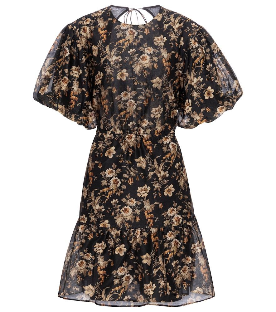 Amerie floral cotton and silk minidress