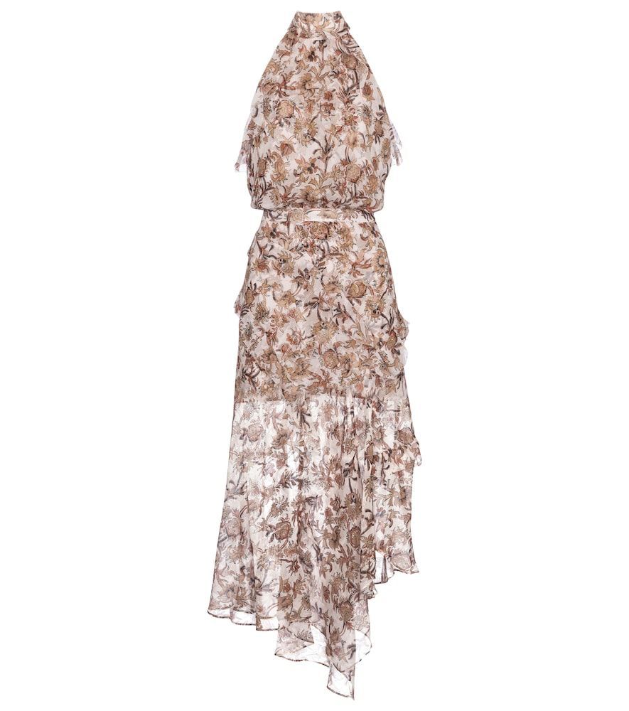 Kailey floral silk midi dress