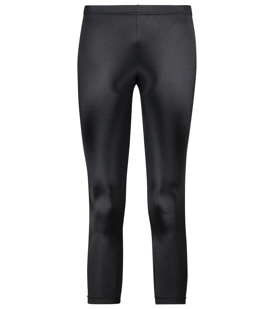 High-rise cropped jersey leggings