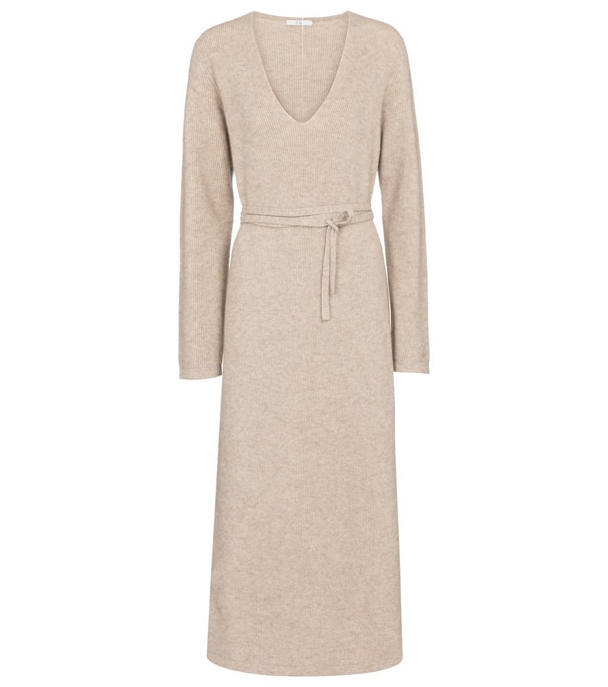 Ribbed-knit wool and cashmere maxi dress
